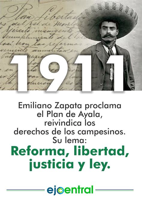 Emiliano Zapata: EFEMÉRIDE | Hoy recordamos que en 1911 Emiliano Zapata proclama el...