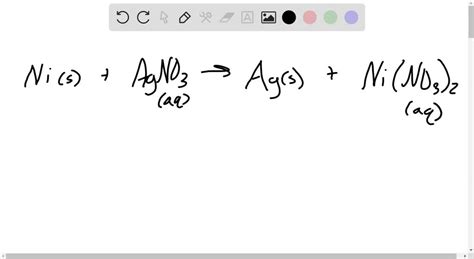 SOLVED: Determine the balanced chemical equation for the reaction ...