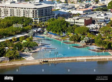 Aerial view of Esplanade lagoon. Cairns, Queensland, Australia Stock Photo - Alamy