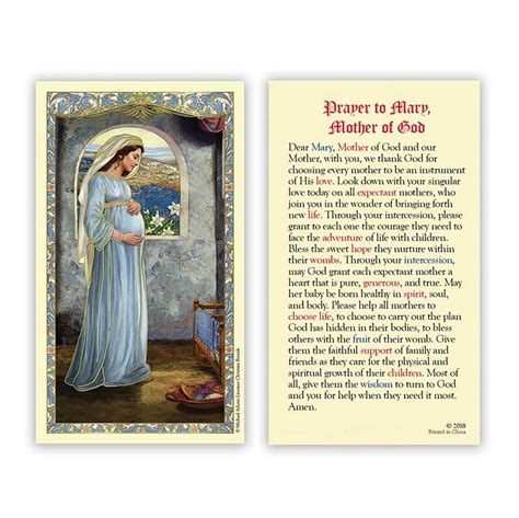 Our Lady of Hope Laminated Prayer Card- PACK OF 25