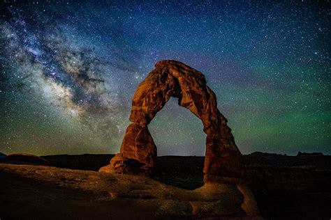 Milky Way Over Delicate Arch Photograph by Dean Bjerke - Fine Art America