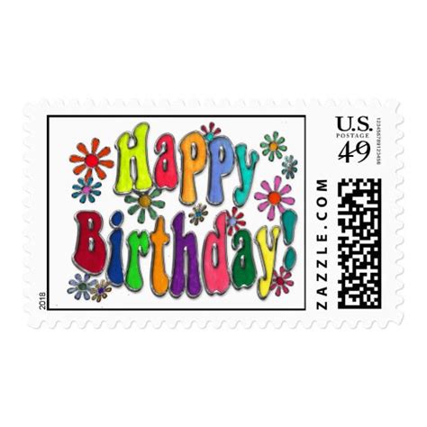 Happy Birthday Postage Stamps | Zazzle