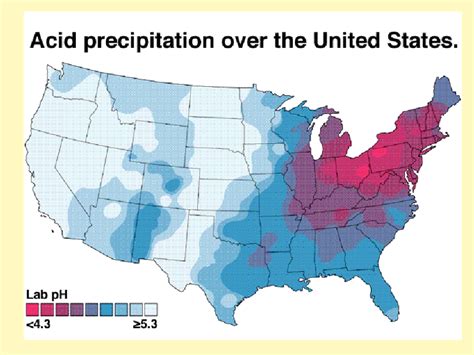 The distribution of acidic deposition across the nation (Cunningham and... | Download Scientific ...