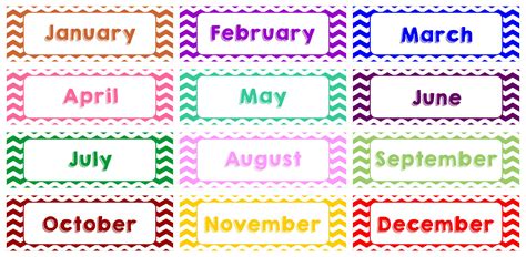 Calendar Month Labels - 10 Free PDF Printables | Printablee