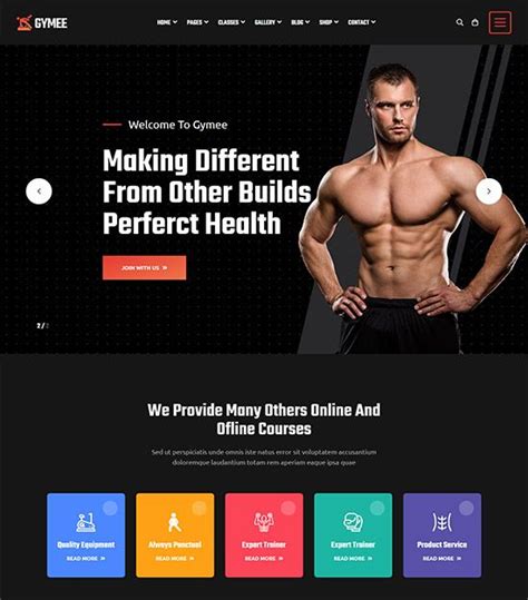 Gym Website Templates - Remotepc.com