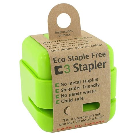 Eco Staple Free Stapler Green: 831312004246 | | Calendars.com | Eco, Waste free living ...