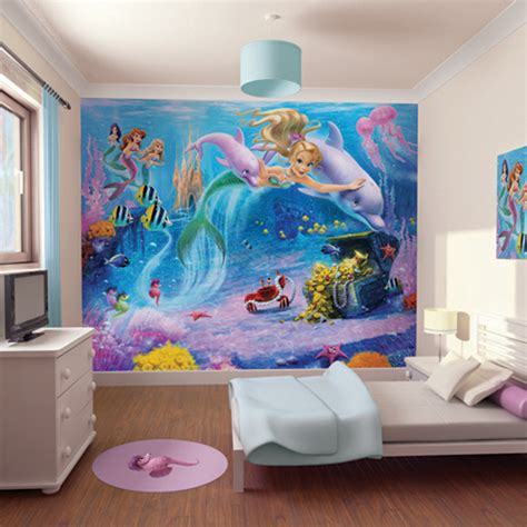 Walltastic Mermaids Wallpaper Mural - wallpaper murals idea for living room