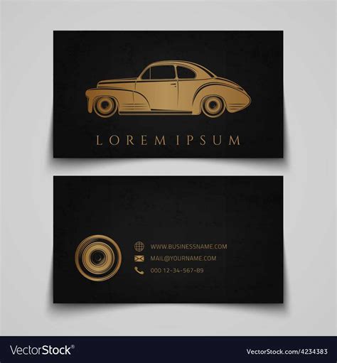 Business Card Template Classic Car Logo Within Automotive Business Card Templates - Sample ...