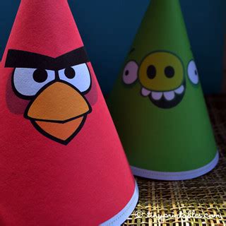 Angry Bird vs Pig Party Printables - Hats | To get your own … | Flickr