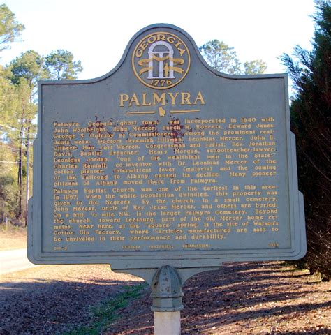 Marker Monday: Palmyra - Georgia Historical Society