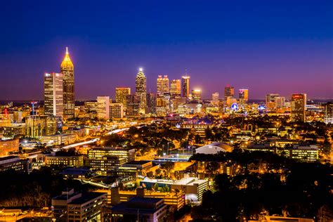 Skyline of Atlanta Buildings at Night | Atlanta Photographer Chris Hamilton