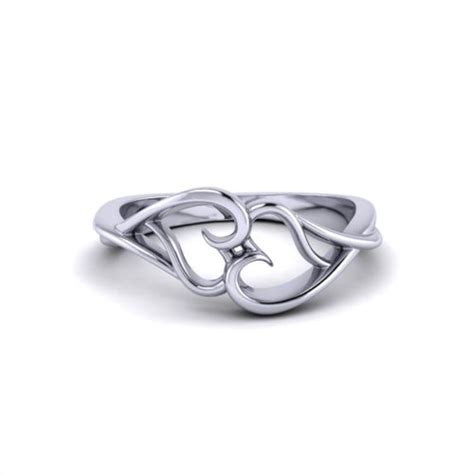 Interlocking Heart Promise Ring - Jewelry Designs