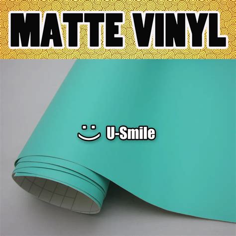 High Quality Matte Tiffany Blue Vinyl Wrap Roll With Air Channels For Auto Body Wrapping Size:1 ...