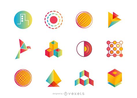 Abstract Logo Set Or Collection Vector Download