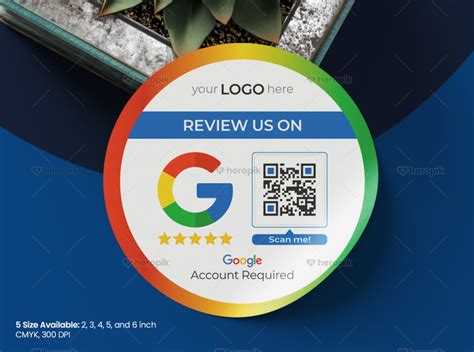 Google 5 Star Rating Business Review Round Sticker - Heropik!