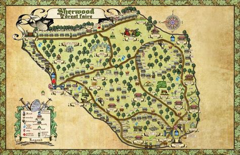 2013 Sherwood Forest Faire Map | Village map, Map, Sherwood forest