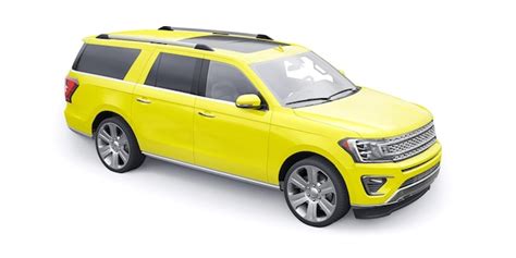 Premium AI Image | Yellow Premium Family SUV isolated on white background 3d rendering