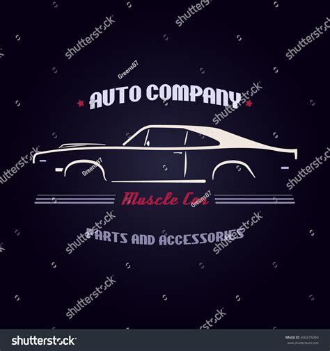 Classic muscle car silhouette Stock Vectors, Images & Vector Art ...