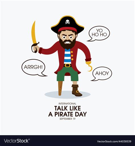 International talk like a pirate day poster Vector Image