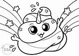 Unicorn Poop Emoji Pages Coloring sketch template