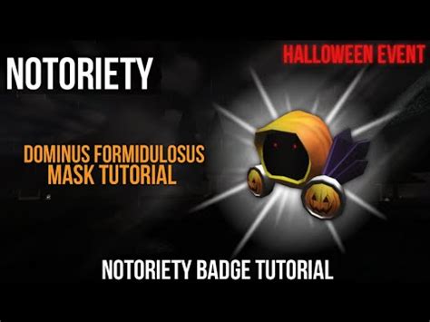 Dominus Formidulosus | Mask Tutorial | Notoriety [ROBLOX] - YouTube