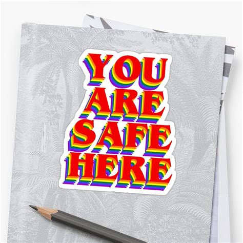 you are safe here The safe space Sticker by skr0201 | Safe space stickers, Sticker design, Cute ...