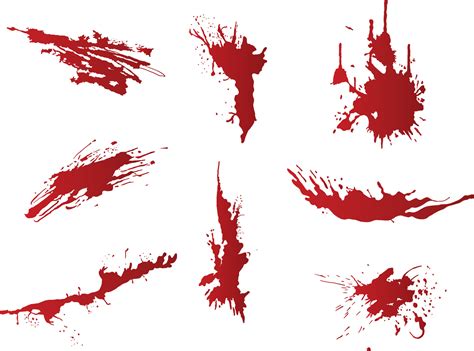 A collection of blood splats for artwork compositions and textures 15776690 Vector Art at Vecteezy