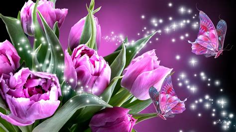 Pink Butterfly On Dark Pink Roses With Leaves HD Pink Butterfly Wallpapers | HD Wallpapers | ID ...