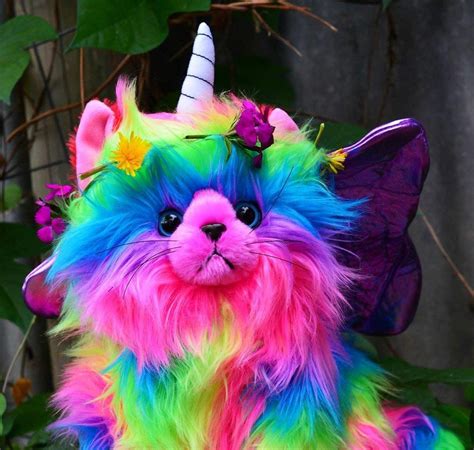 KITTEN Rainbow Stuffed Animal Plush Toy | Rainbow butterfly unicorn kitten, Unicorn cat, Rainbow cat