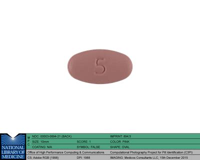 Pill Identification Images of Eliquis - Size, Shape, Imprints and Color