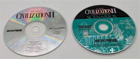SID MEIER'S CIVILIZATION II + Conflicts Scenarios Expansion 1996 PC Game DISCS $7.42 - PicClick