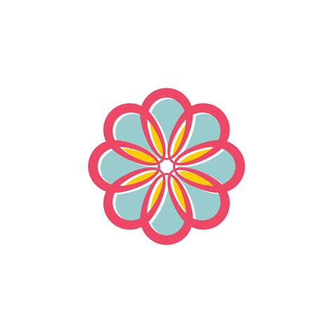 Colorful Retro Flower Ornamental Logo Template Illustration Design. Vector EPS 10. - Download ...