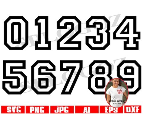 Sports Jersey Font Clipart Varsity Numbers and Symbols Clip - Etsy