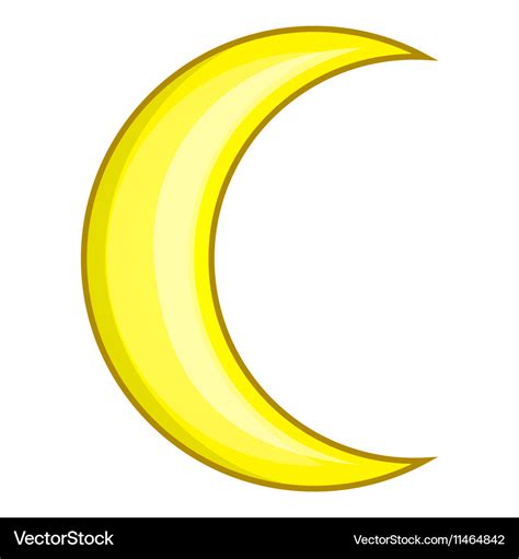 Crescent moon icon cartoon style Royalty Free Vector Image