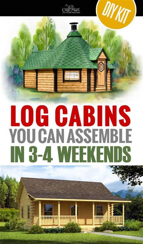 log cabins you can assemble in 3 - 4 - 4 weekends with free plans