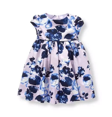 Girl Lavender Floral Sateen Dress by Janie and Jack