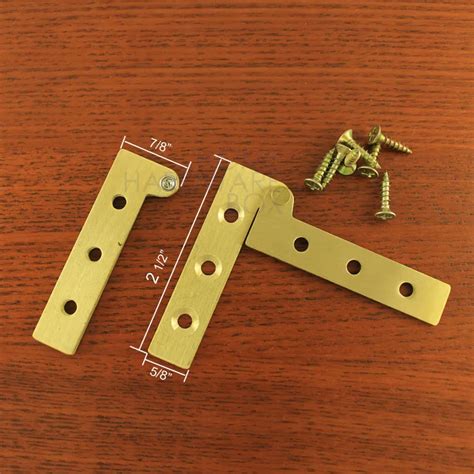 one pair offset stainless steel brass color pivot hinge-in Door Hinges ...