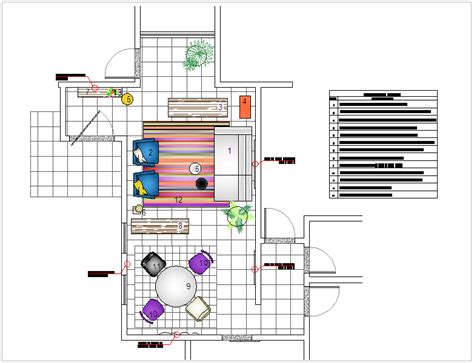 Interior design for library - Cadbull