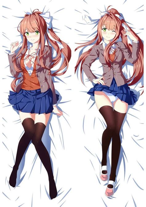 Monika Doki Doki Literature Club DDLC Dakimakura Body Pillow - Etsy