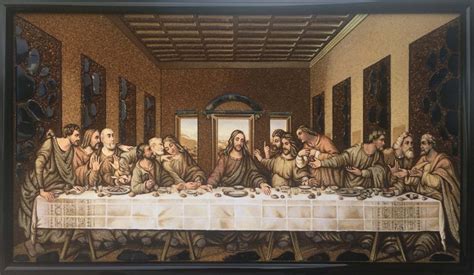 Art - Leonardo Da Vinci "The last Supper" made with Dominican Amber - Amber International