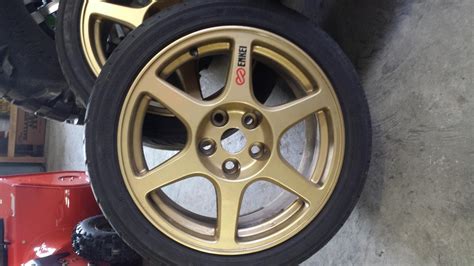 FS [Northeast]: Stock Enkei Evo 8 Wheels powder coated gold with tires ...