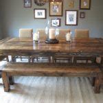 Farmhouse Dining Table and Bench Set - TheBestWoodFurniture.com