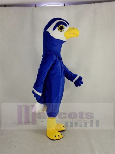 Strong Blue Hawk Mascot Costume Animal