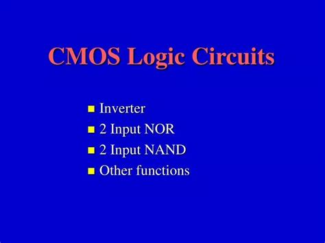 PPT - CMOS Logic Circuits PowerPoint Presentation, free download - ID ...