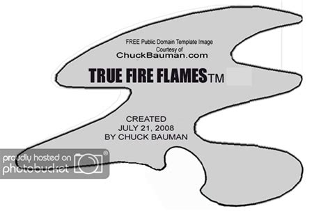 Free True Fire Realistic Flames Stencil Template #004. Use this image from ChuckBauman.com http ...
