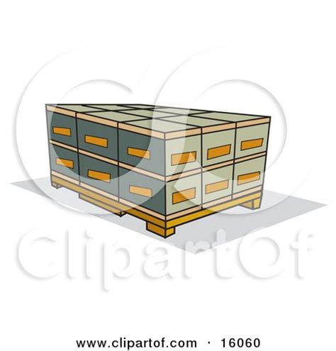 Shipping Pallet Clipart Illustration by Andy Nortnik #16060