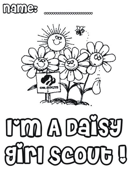 Girl Scout Daisy Petal Coloring Sheet