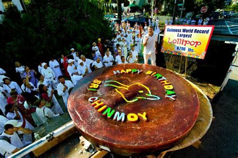 The world’s largest lollipop weighed in at 6,706 pounds (3041 kg) setting a Guinness World ...