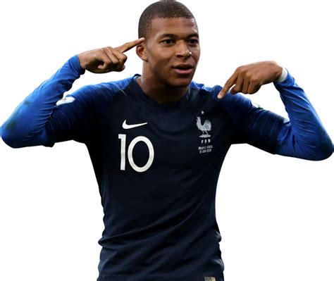 Kylian Mbappé France football render - FootyRenders