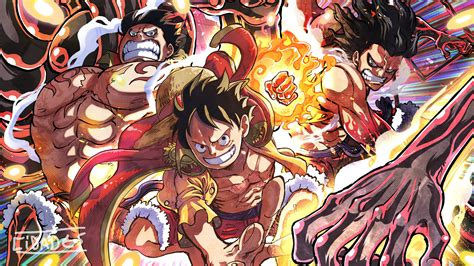 Download Monkey D. Luffy Gear Fourth Anime One Piece 4k Ultra HD Wallpaper by Cidades_Art